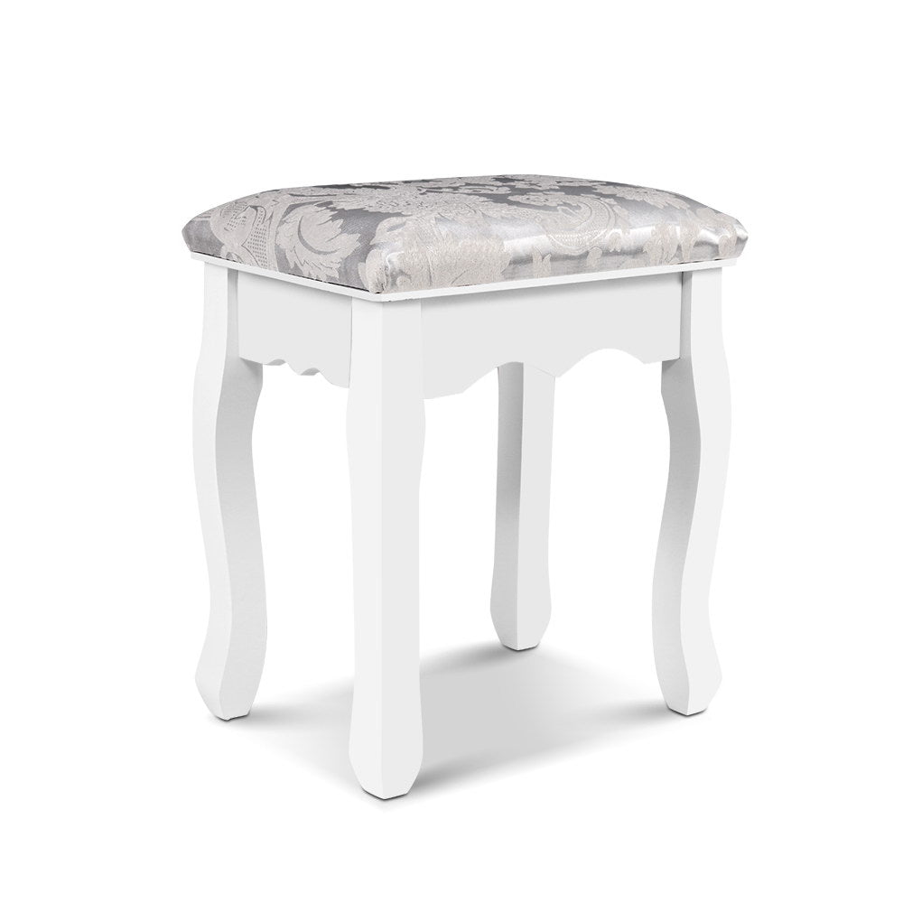 Artiss Dressing Stool Velvet Fabric White