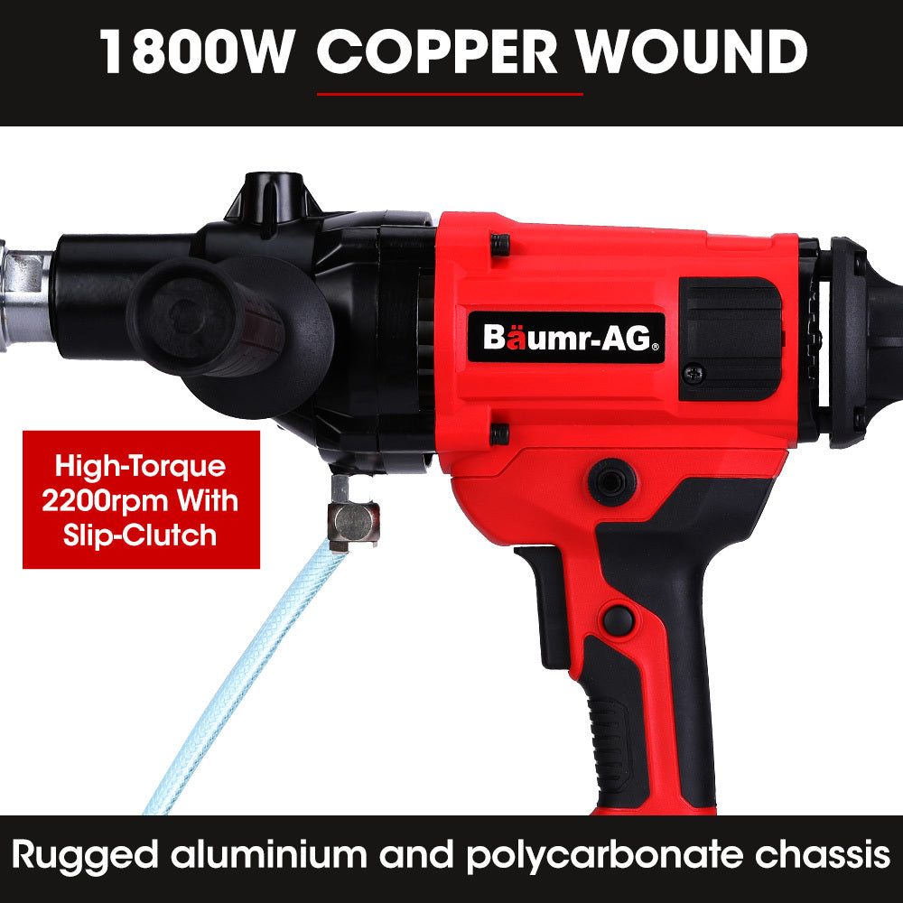 BAUMR-AG 1800W 120mm Handheld Core Drill &amp; 76mm Diamond Drill Bit Combo, for Concrete Coring Hole Drilling