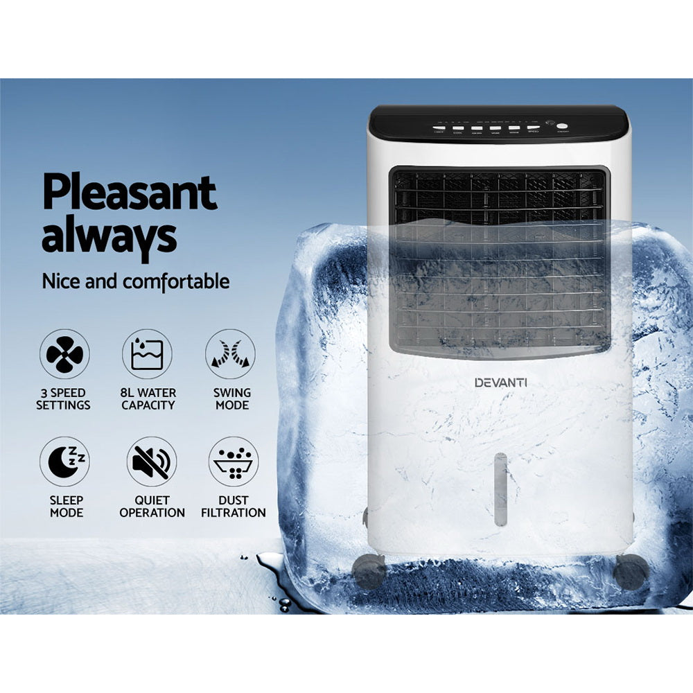 Devanti Portable Evaporative Air Cooler 8L