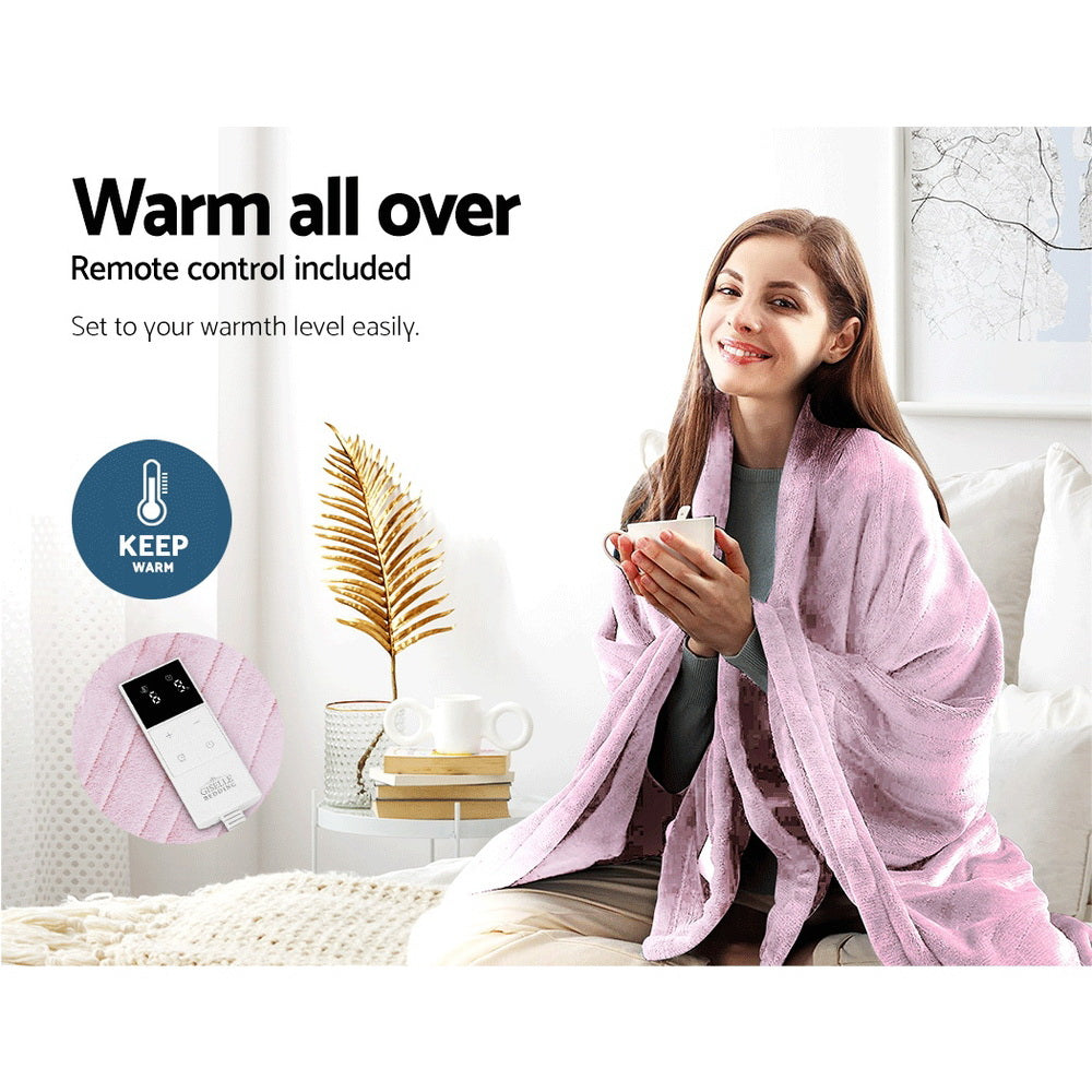 Giselle Electric Throw Blanket - Pink