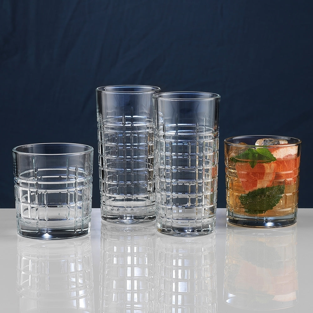 6pc Ecology Jasper 320ml Hi Ball Glass Tumblers - Clear