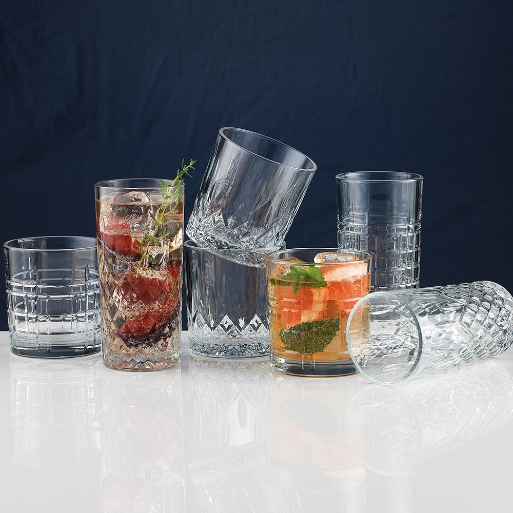 6pc Ecology Jasper 320ml Hi Ball Glass Tumblers - Clear