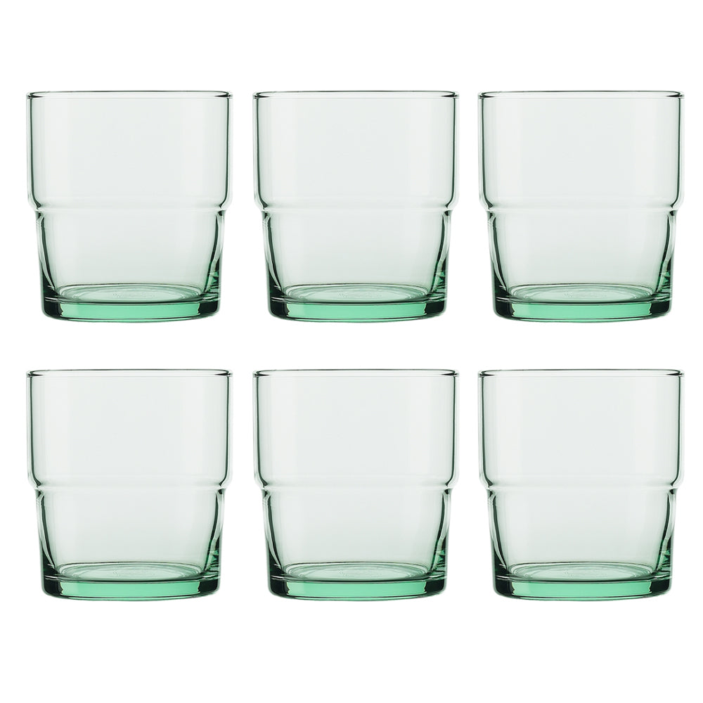 6pc Ecology Habitat Tumbler Glasses Soft Green 245ml