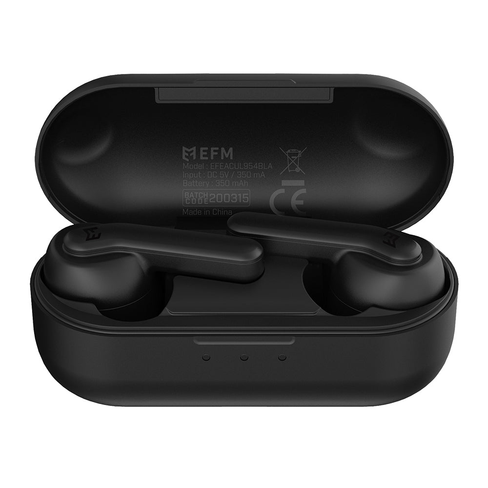 EFM TWS Andes ANC Earbuds With Active Noise Cancelling and IP54 Rating Black