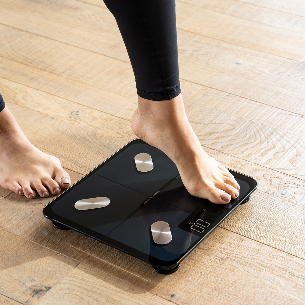 Jade Yoga Voyager Mat - Black &amp; Etekcity Scale for Body Weight and Fat Percentage - Black Bundle