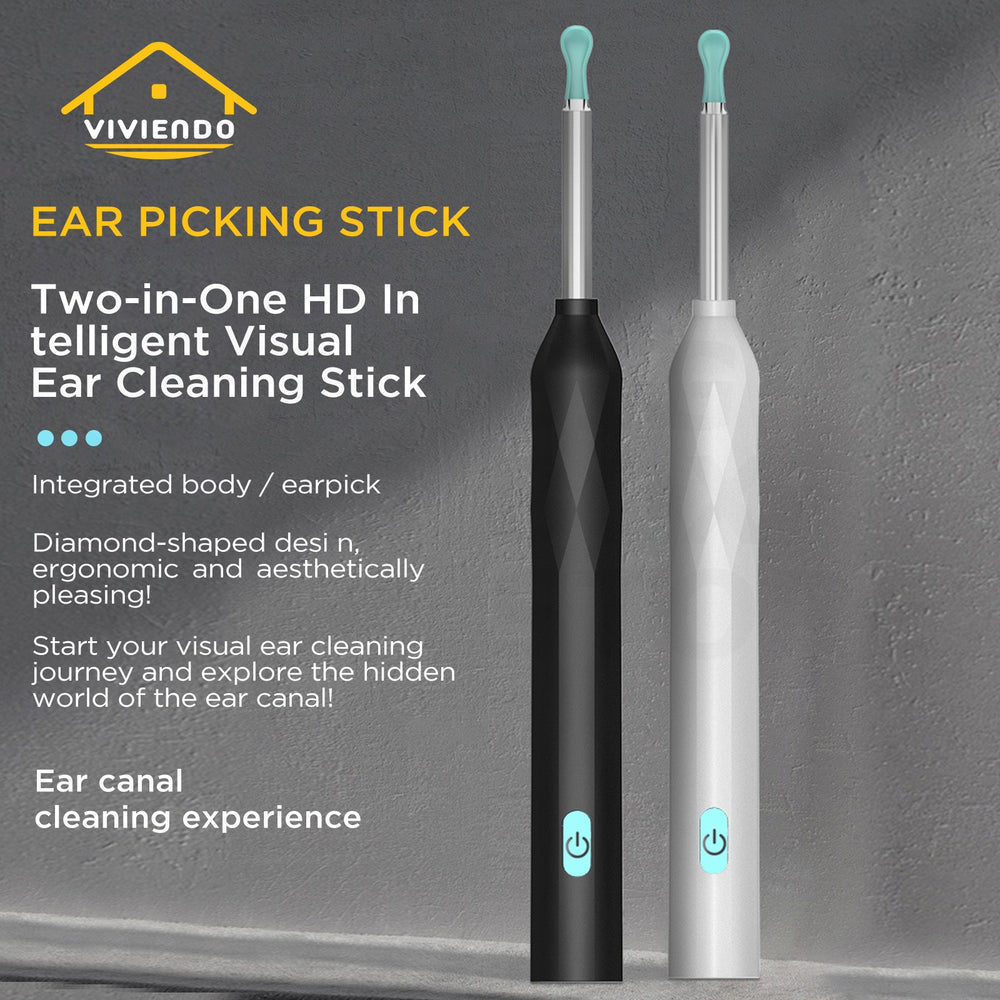 Viviendo Wireless HD Endoscope Ear Wax Removal Kit - Black