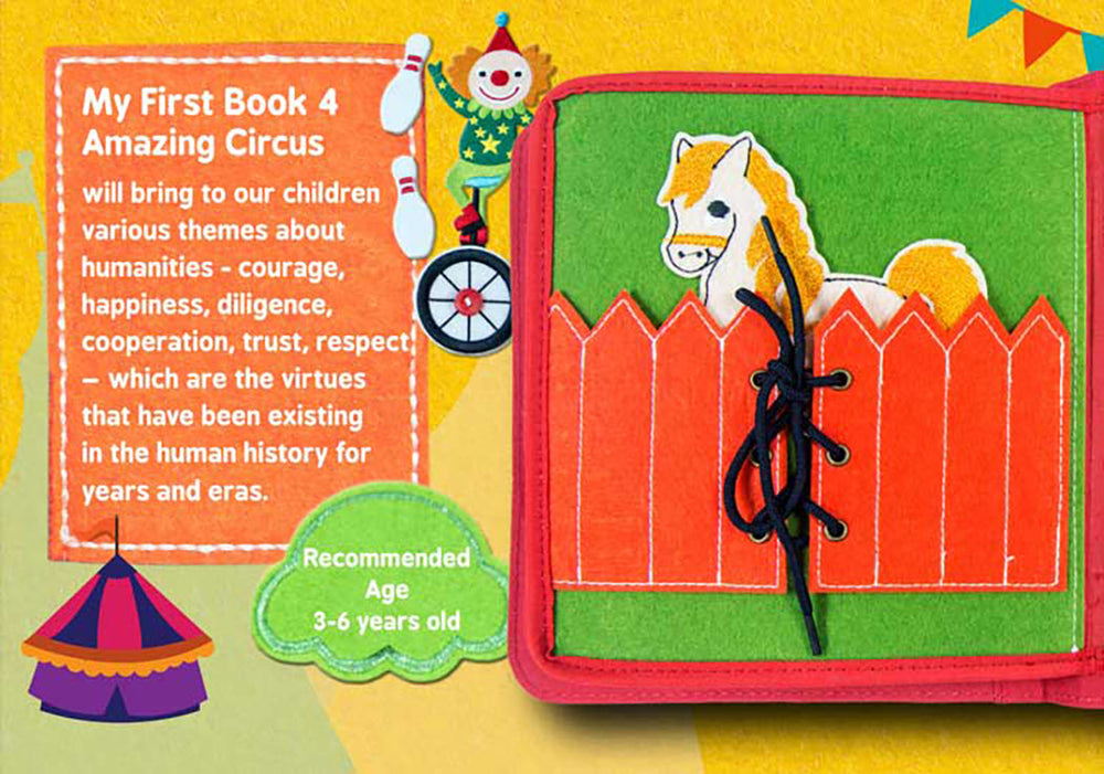 My First Book Circus Bright Red Montessori Education Kids Gift Books