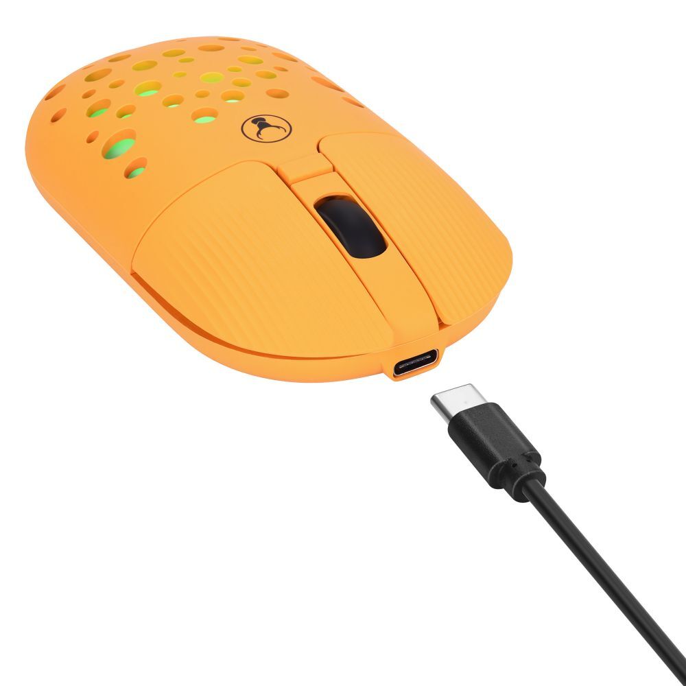 Bonelk M-270 Wireless Bluetooth USB-C RGB 4D Mouse 1200DPI - Orange