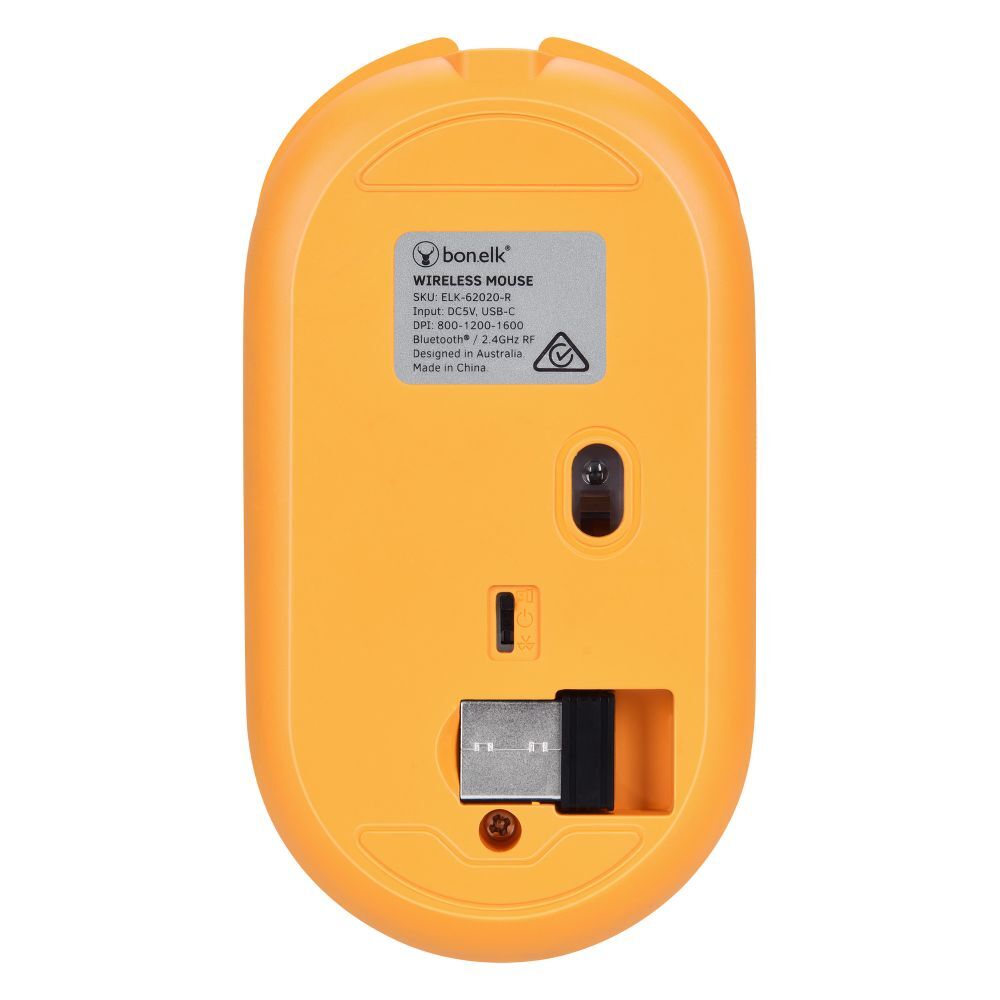 Bonelk M-270 Wireless Bluetooth USB-C RGB 4D Mouse 1200DPI - Orange