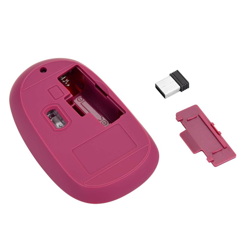 Bonelk Wireless Round Scroll 4D Mouse, 800-1600 DPI, M-257 (Red)