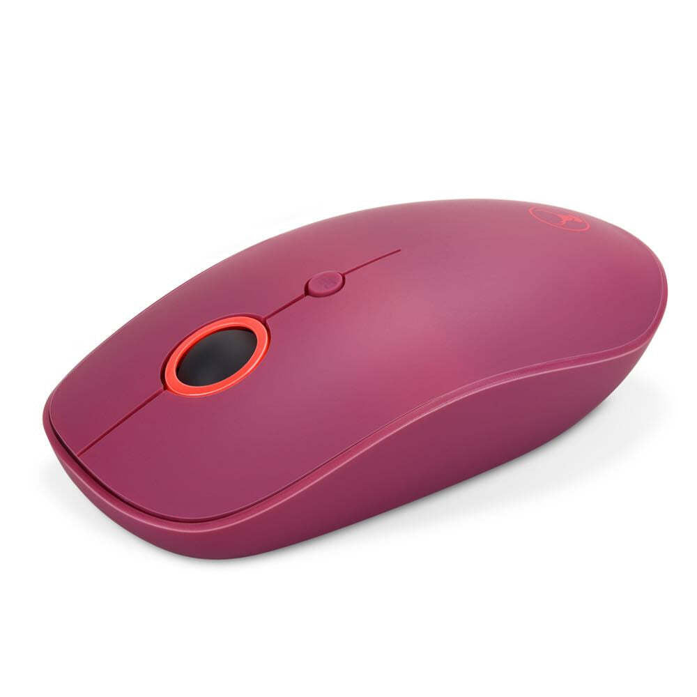 Bonelk Wireless Round Scroll 4D Mouse, 800-1600 DPI, M-257 (Red)