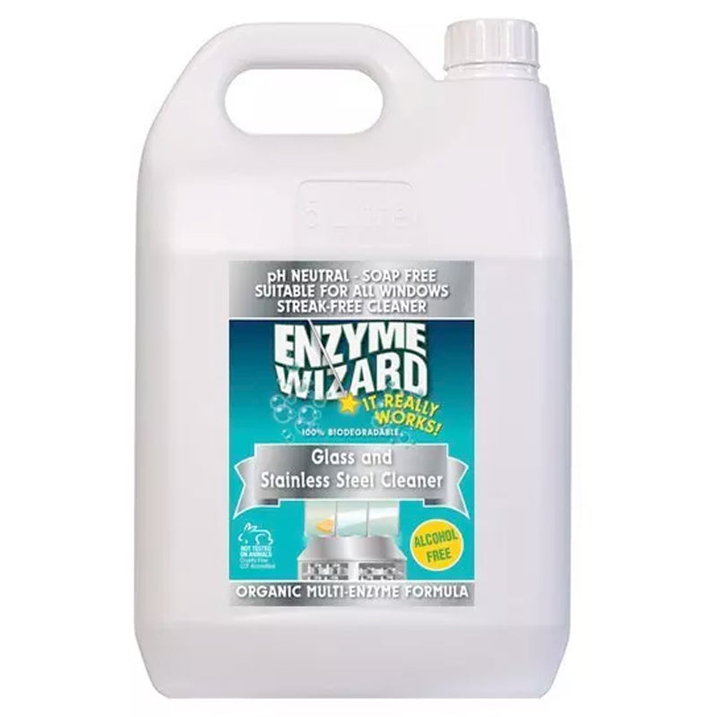 Enzyme Wizard 5L Glass &amp; Stainless Steel Cleaner