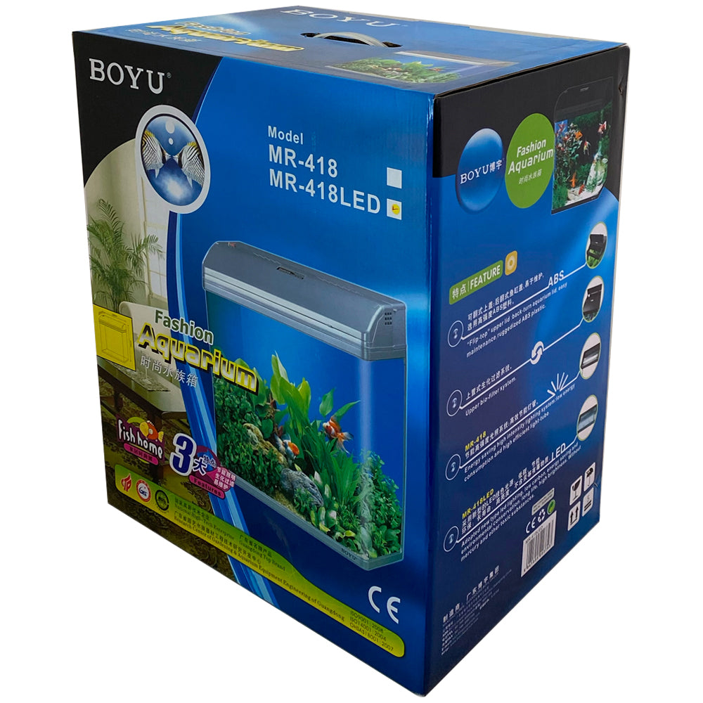 Boyu MR-418 All In One Aquarium Fish Tank 37L Black