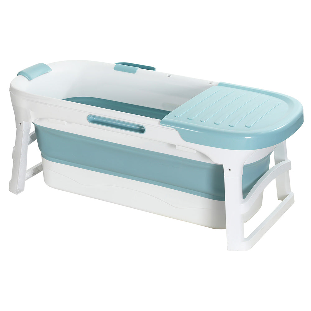 Weisshorn Folable Bathtub with Cover 136x62CM Blue