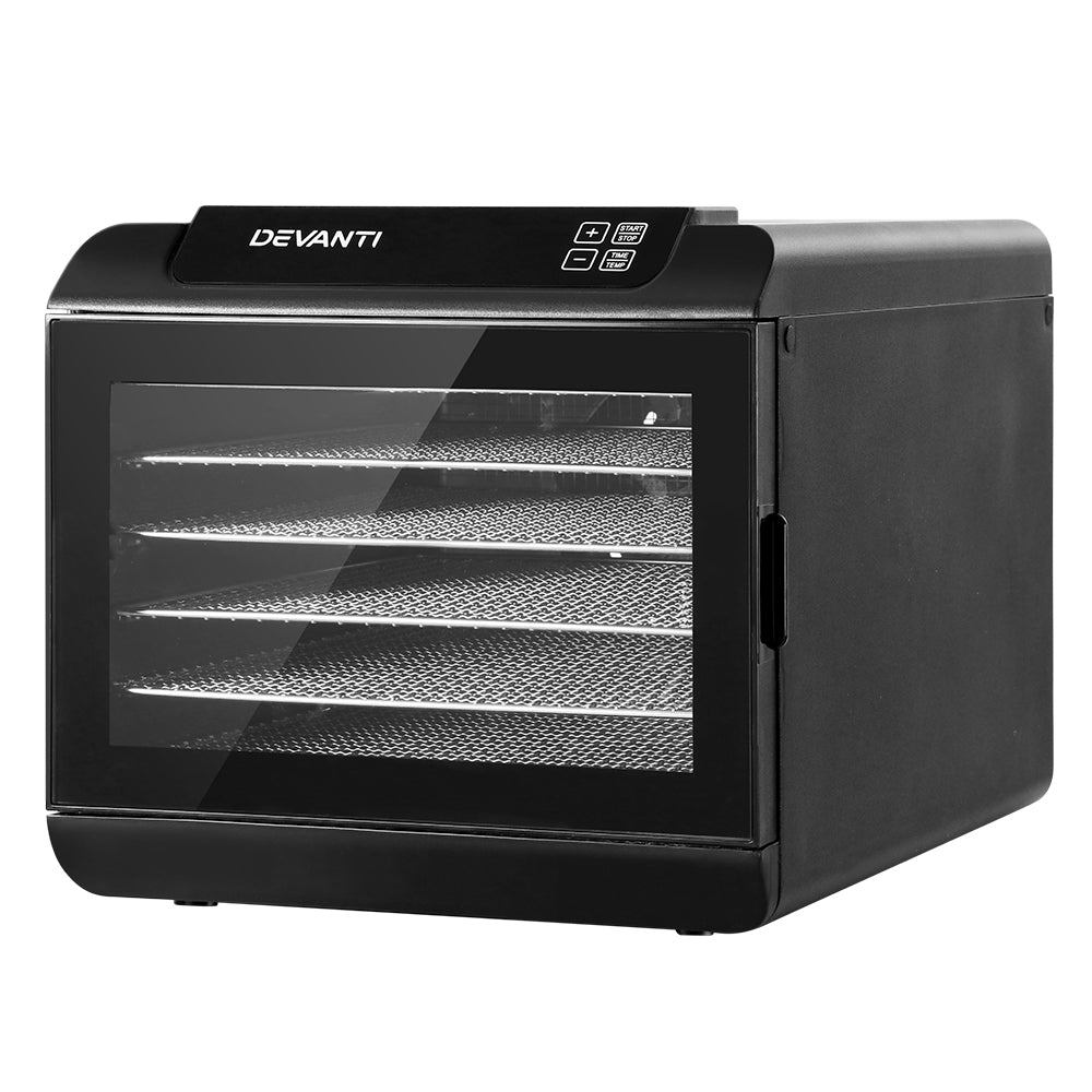 Devanti Food Dehydrator 6 Trays Black