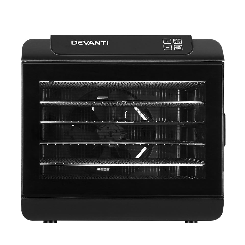 Devanti Food Dehydrator 6 Trays Black