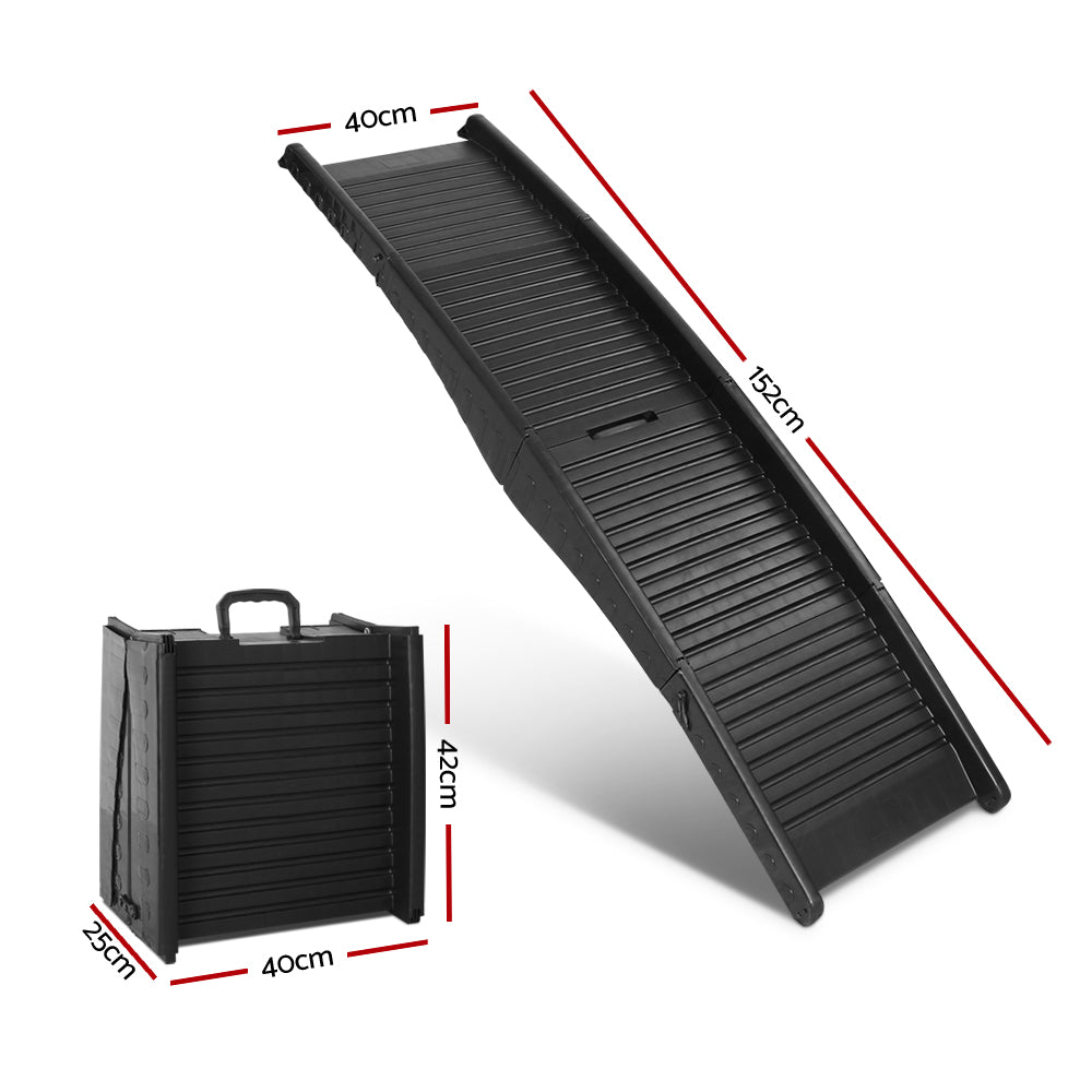 i.Pet Portable Folding Pet Ramp for Cars Black