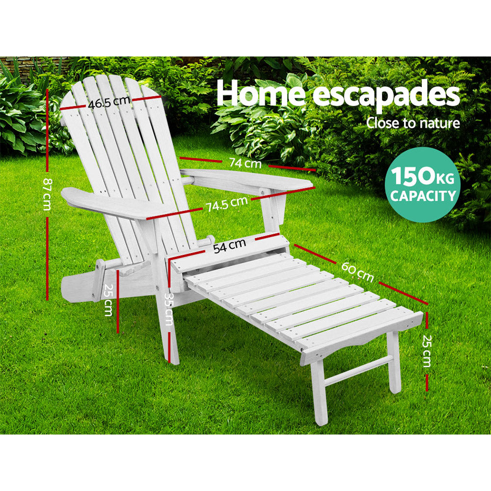 Gardeon 3 Piece Outdoor Beach Chair Table Setting