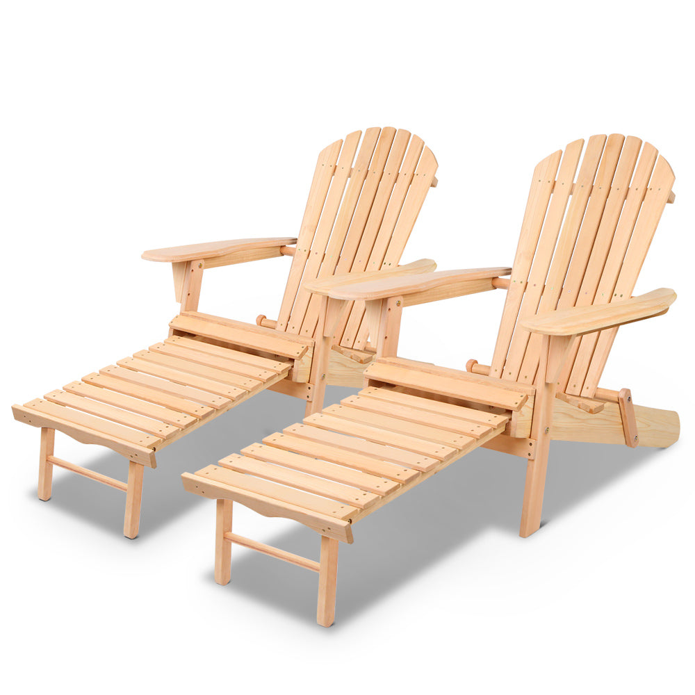 Gardeon 2 Piece Sun Lounge Outdoor Chairs Beach