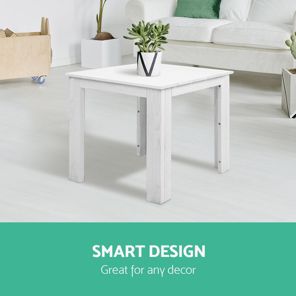 Gardeon Outdoor Wooden Side Table White