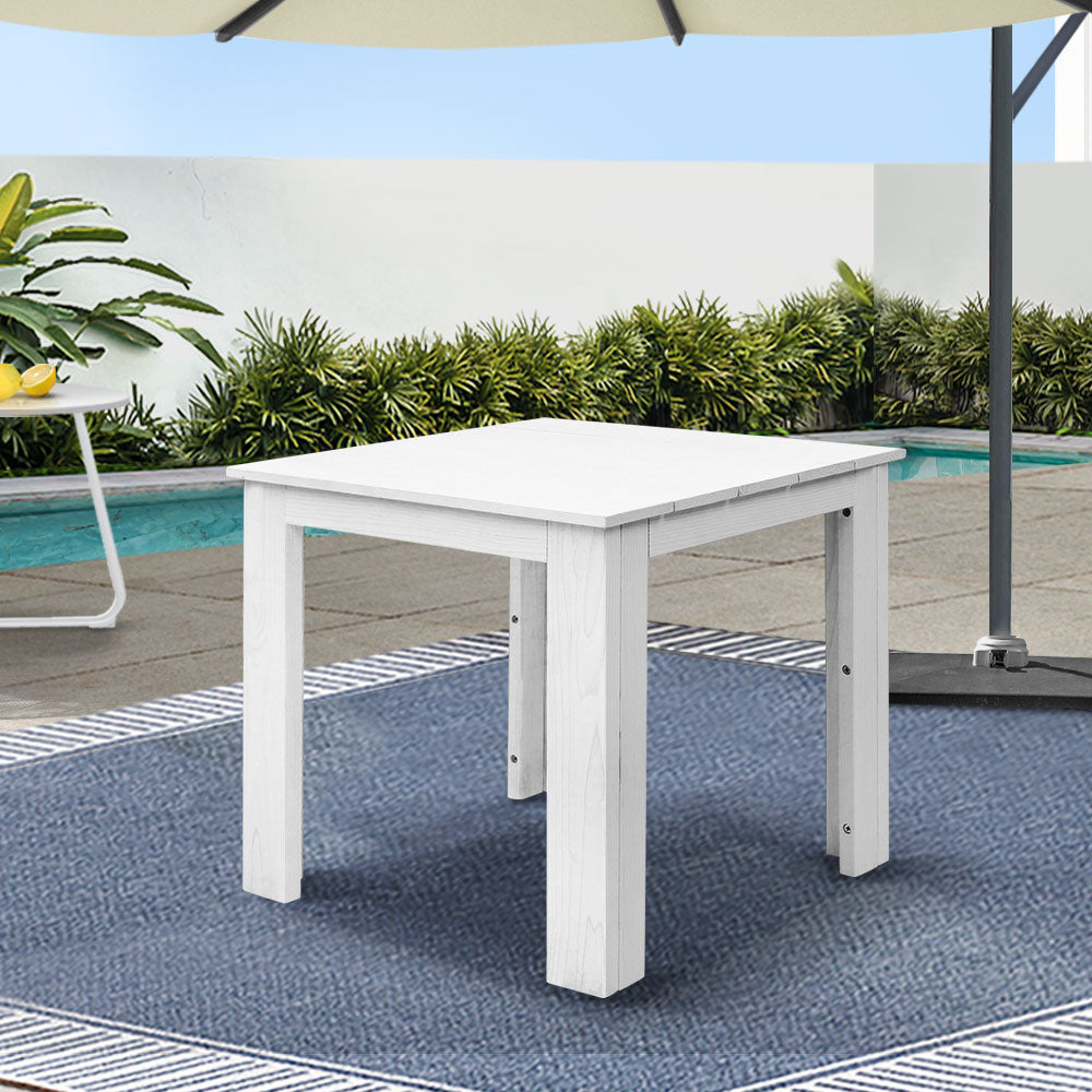 Gardeon Outdoor Wooden Side Table White