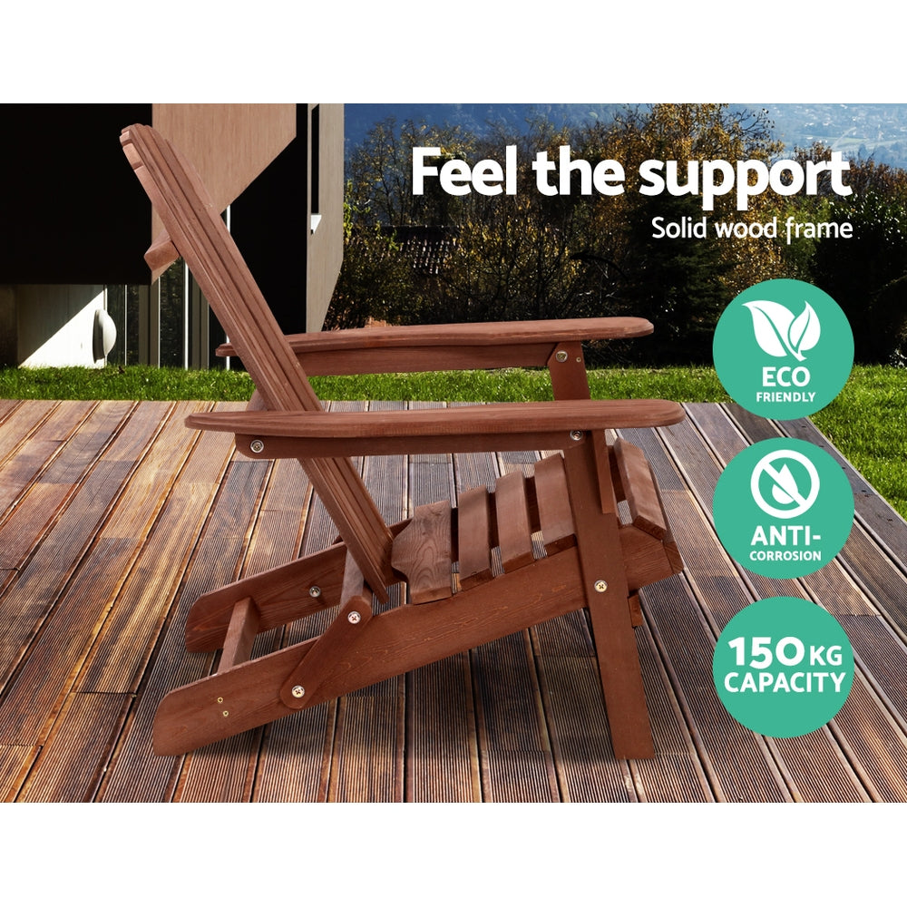 Gardeon Outdoor Wooden Folding Chair Table Set