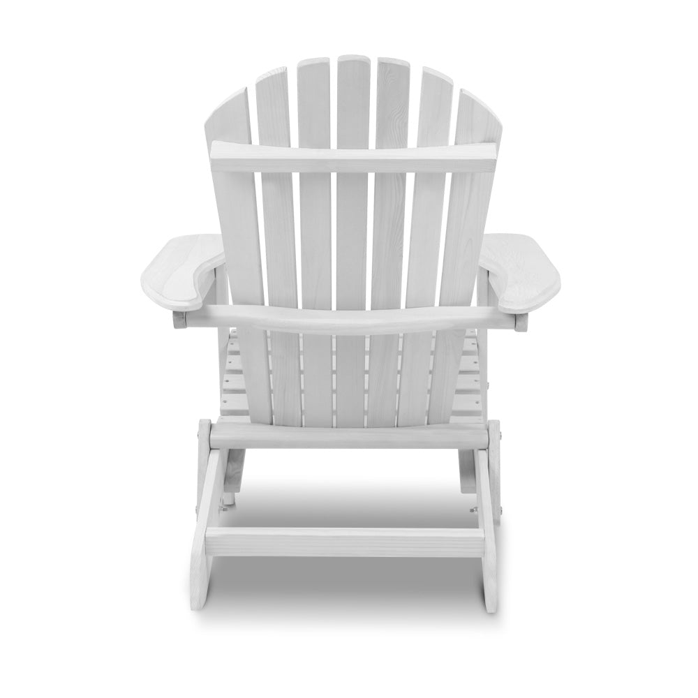 Gardeon Outdoor Wooden 3 Piece Chairs Table Set - White