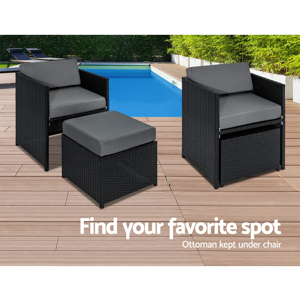 Gardeon 13 Piece Outdoor Dining Set with Cusion Covers