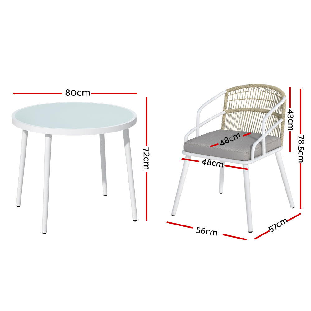 Gardeon 5pc Outdoor Furniture Table and chairs Set