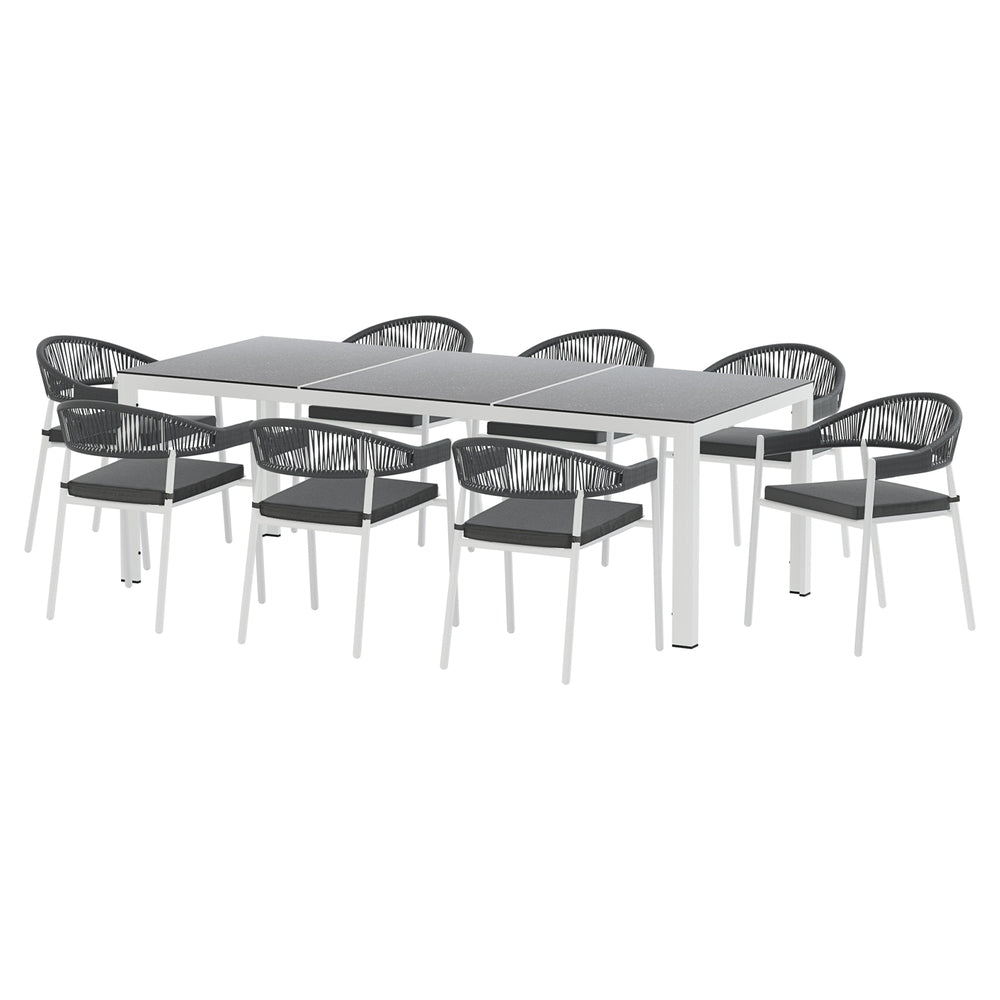 Gardeon 9pcs Outdoor 8-seater Dining Set