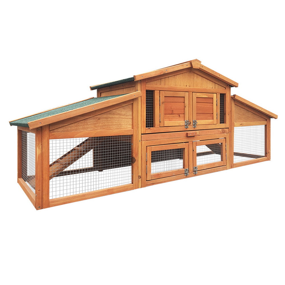 i.Pet Waterproof Rabbit Hutch 180CM x 62CM x 72CM