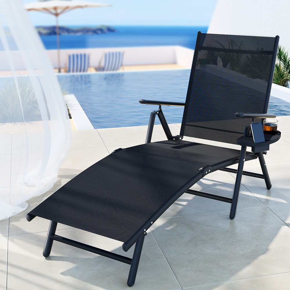 Gardeon Outdoor Foldable Sun Lounge Recliner