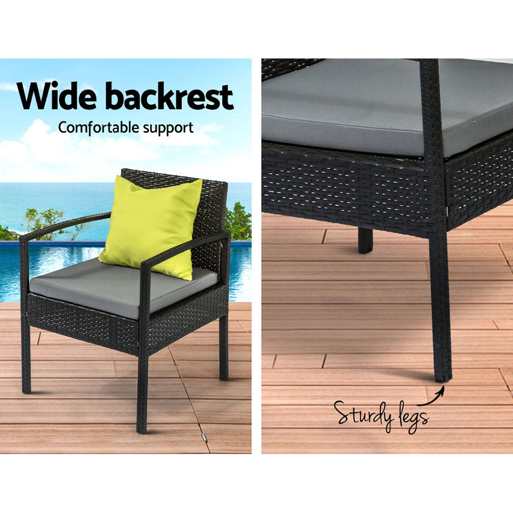 Gardeon Outdoor Furniture Lounge Setting with Cover