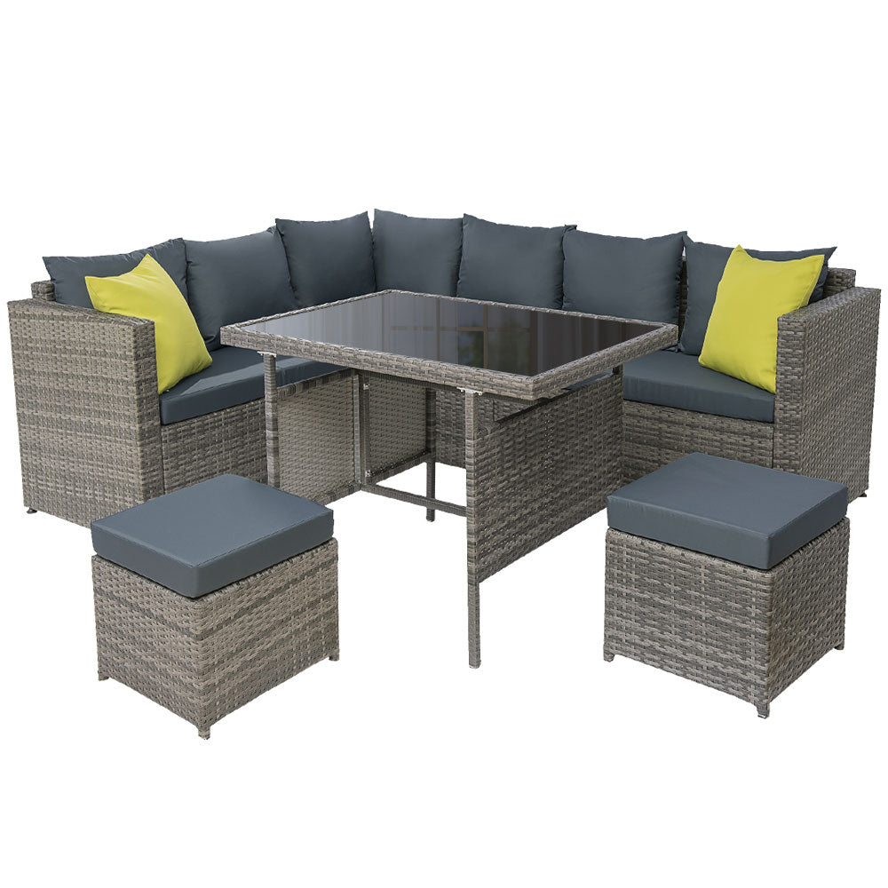 Gardeon Outdoor Furniture Patio Set Grey