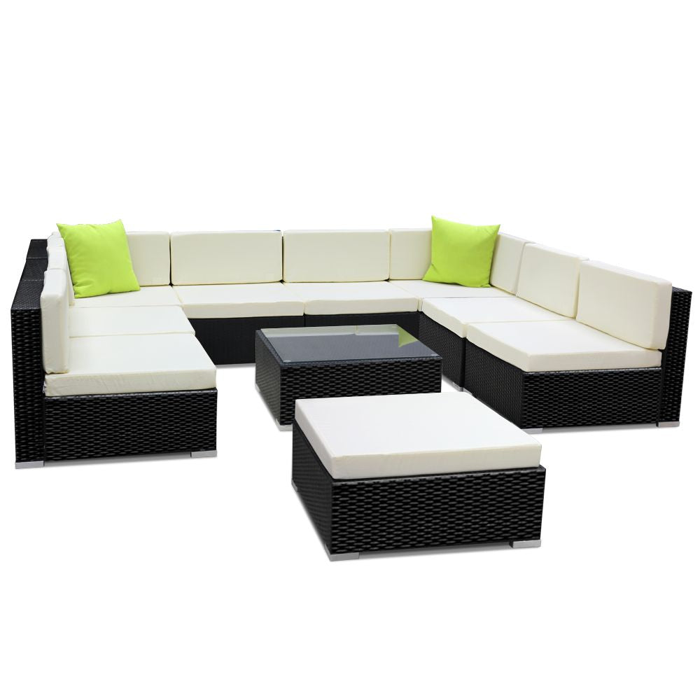 Gardeon 10 Piece Outdoor Sofa Lounge Setting with Cover