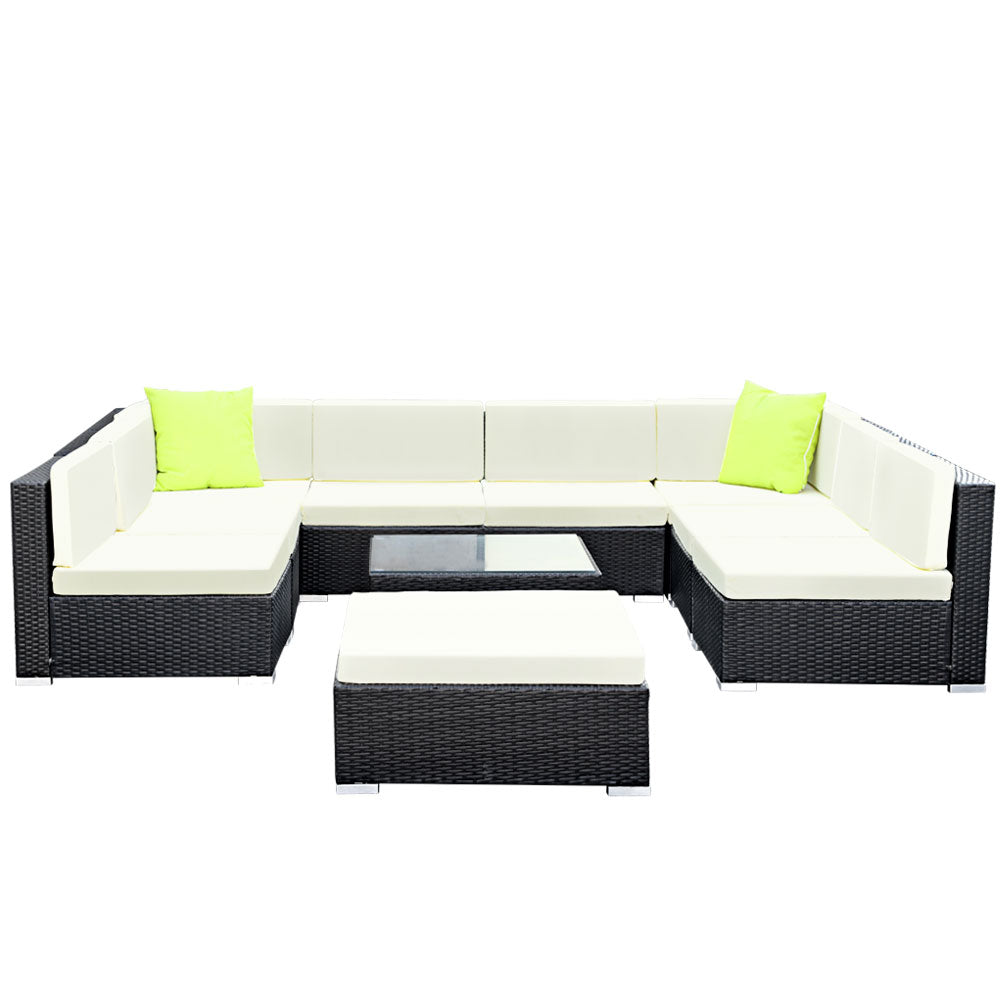 Gardeon 10 Piece Outdoor Sofa Lounge Setting with Cover