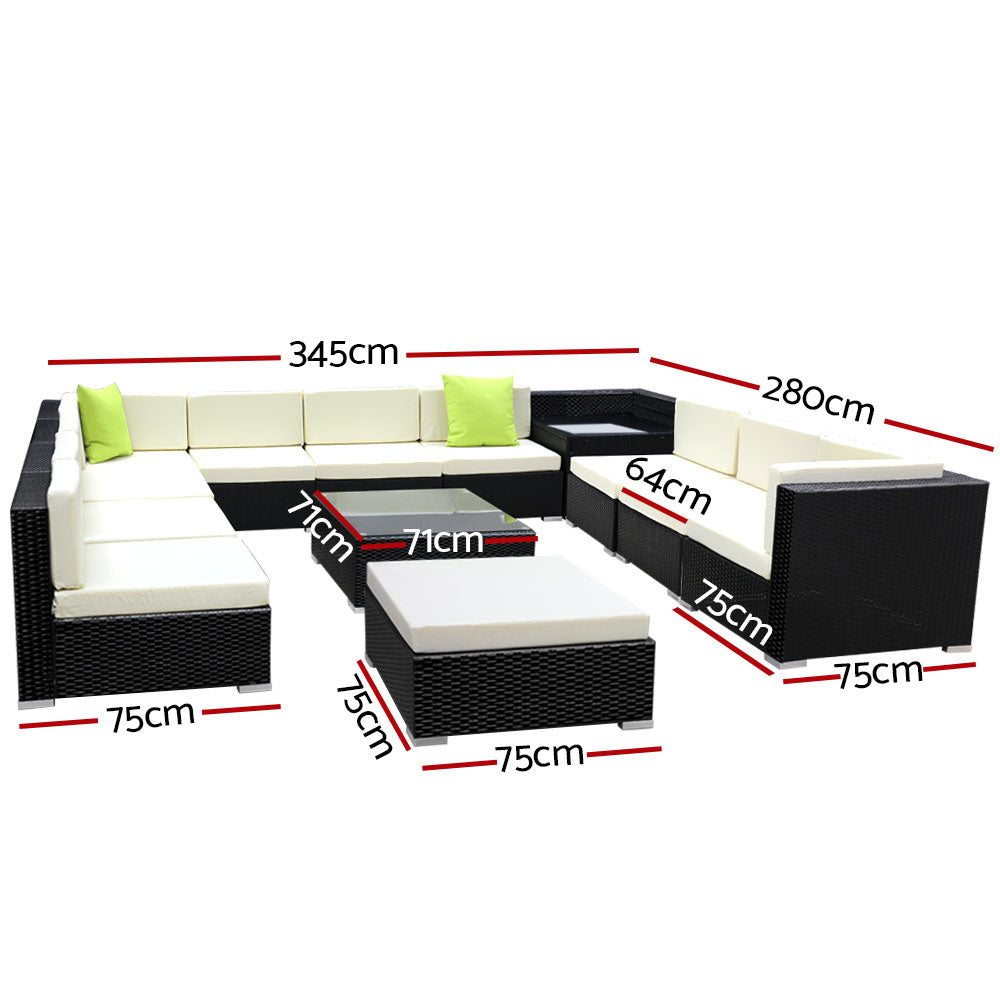 Gardeon 13 Piece Outdoor Furniture Sofa Set with Cover