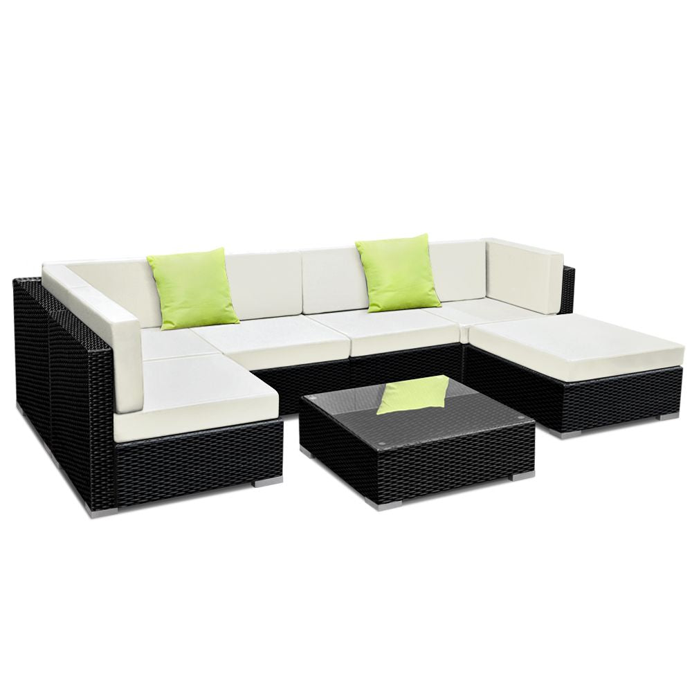 Gardeon 7 Piece Outdoor Lounge Setting with Cover