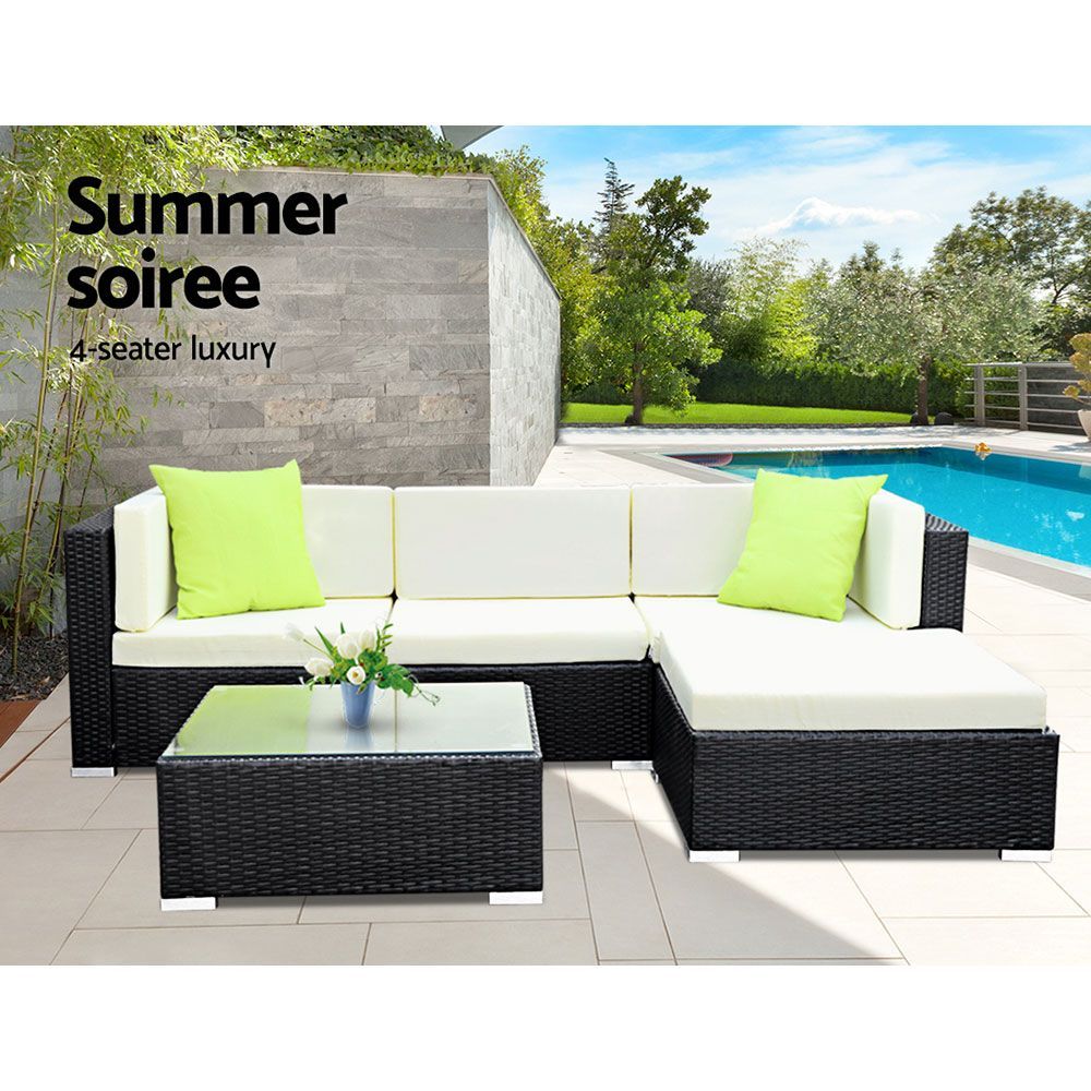 Gardeon 7 Piece Outdoor Lounge Setting with Cover