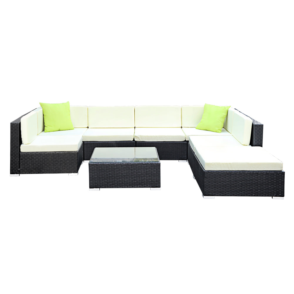 Gardeon 8 Piece Outdoor Lounge Setting with Cover