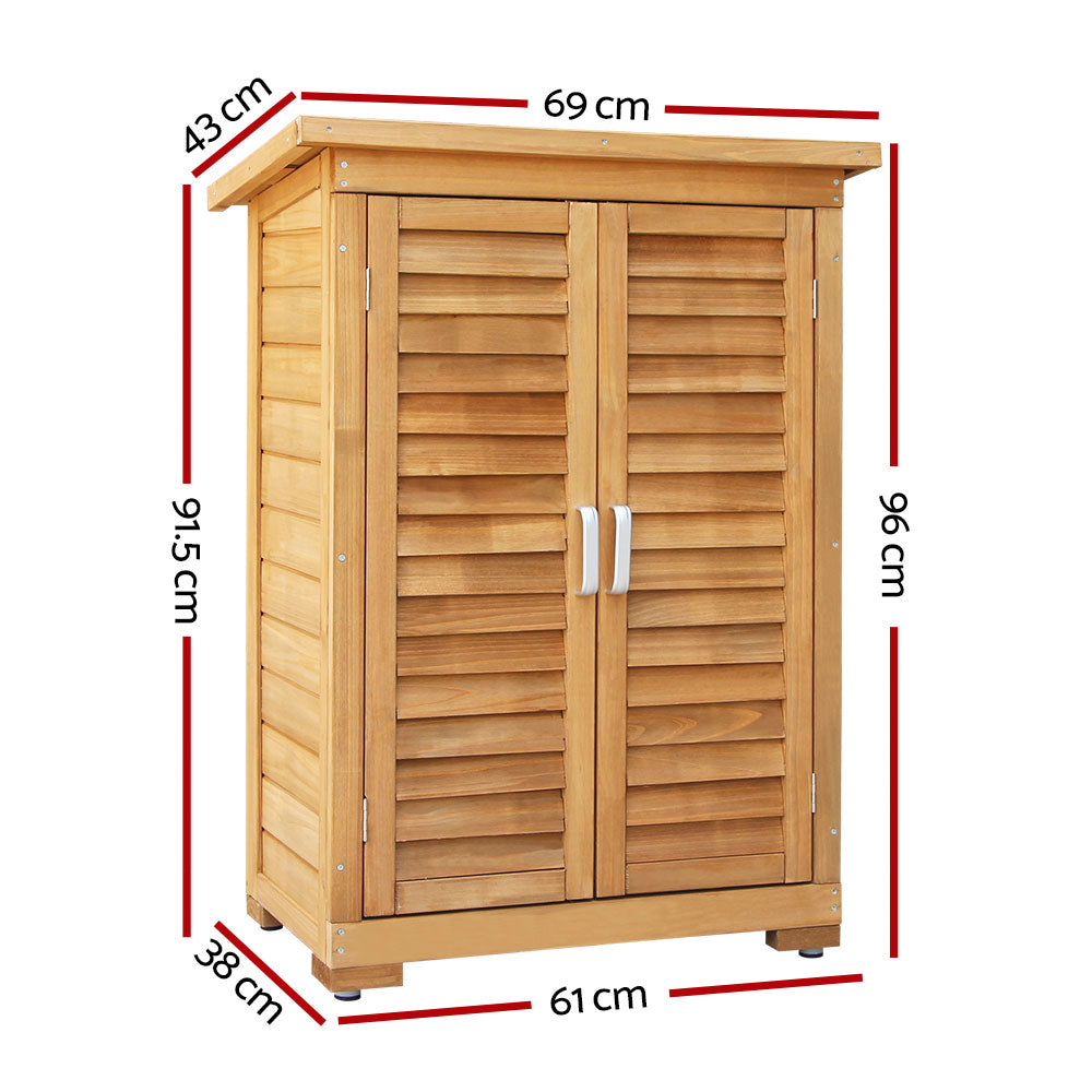 Gardeon Outdoor Wooden Storage Cabinet Box