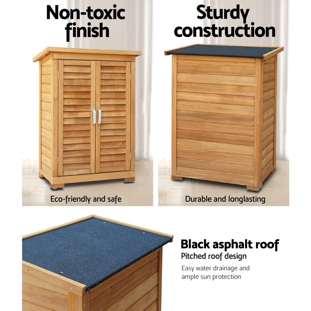 Gardeon Outdoor Wooden Storage Cabinet Box