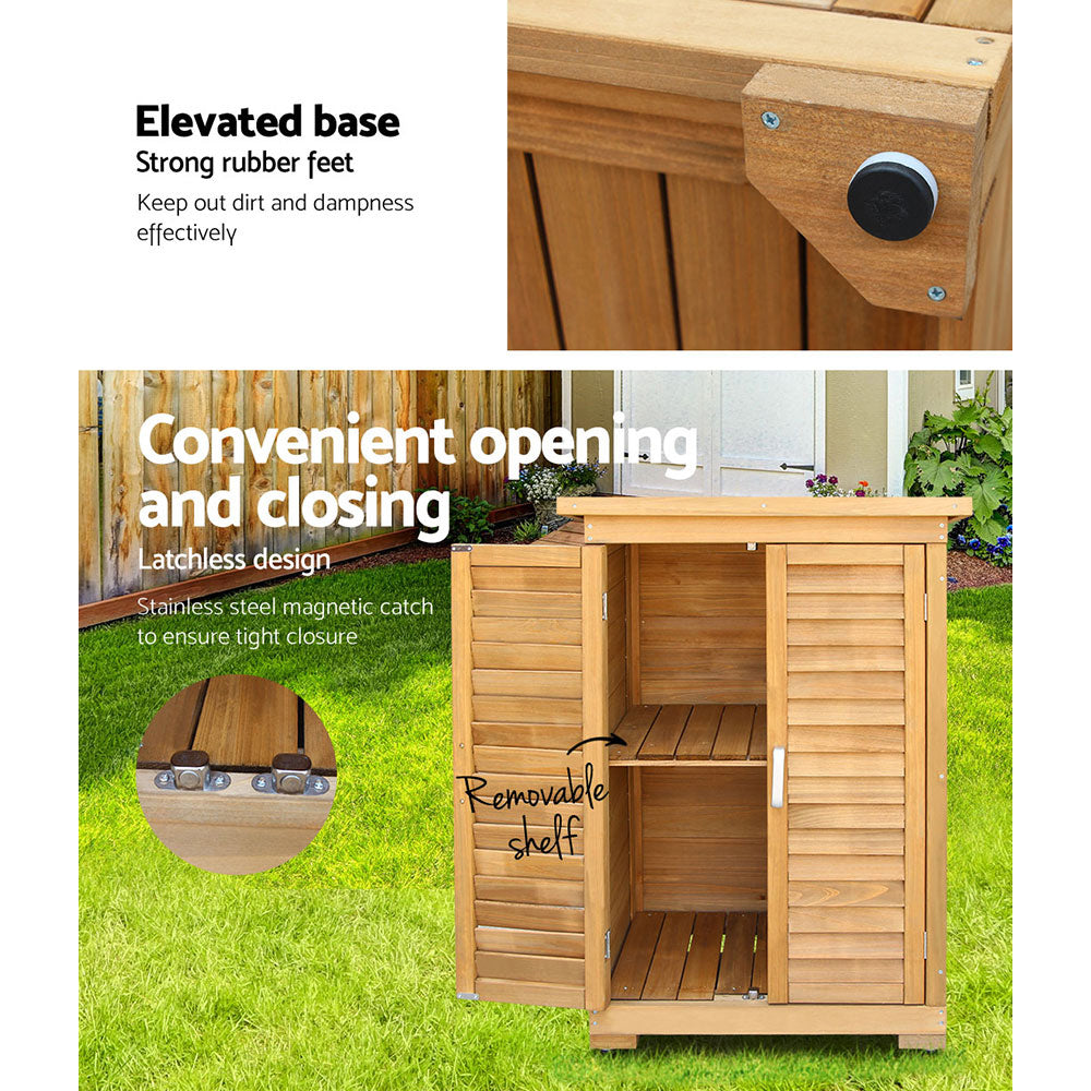 Gardeon Outdoor Wooden Storage Cabinet Box