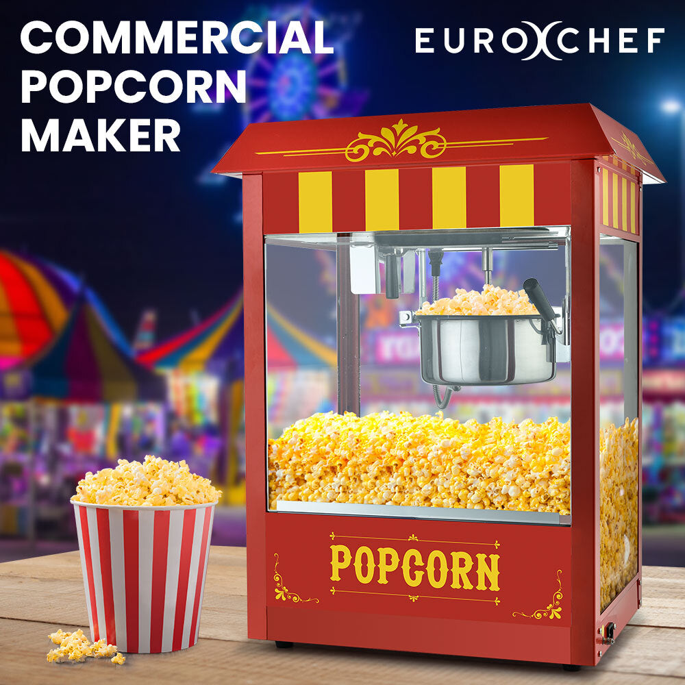 EUROCHEF Commercial Electric Popcorn Maker Machine Pop Corn Popper Cooker