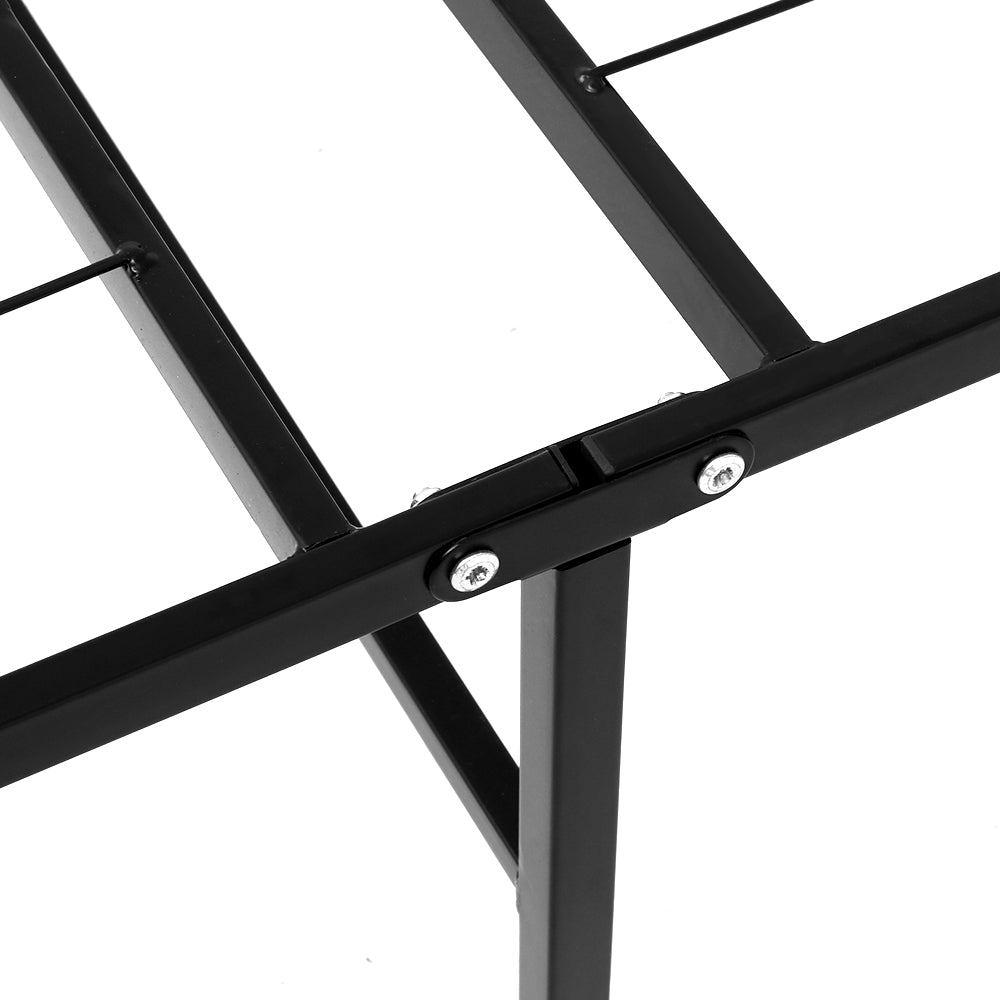 Artiss Folding King Single Metal Bed Frame Black