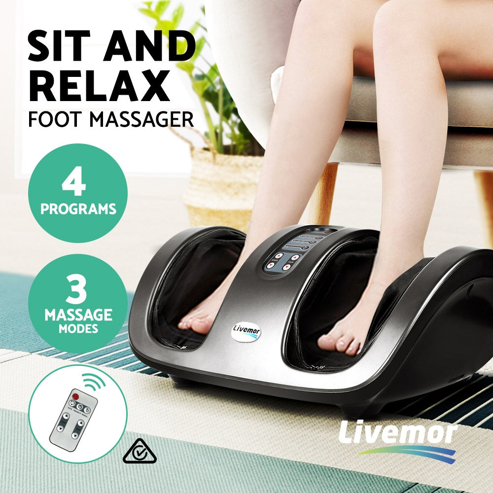 Livemor 3D Foot Shiatsu Massager Charcoal