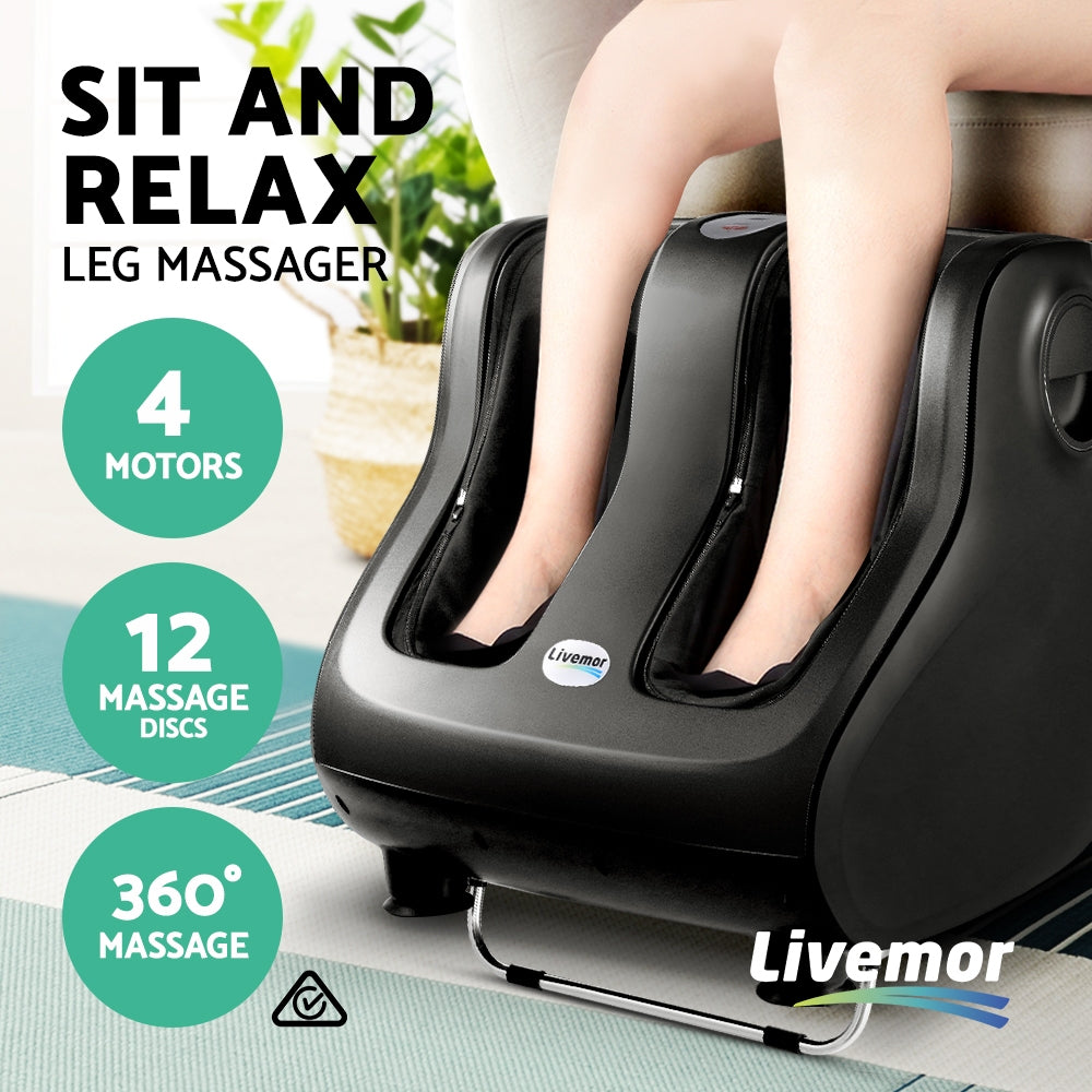 Livemor 5-In-1 Foot Massager Black