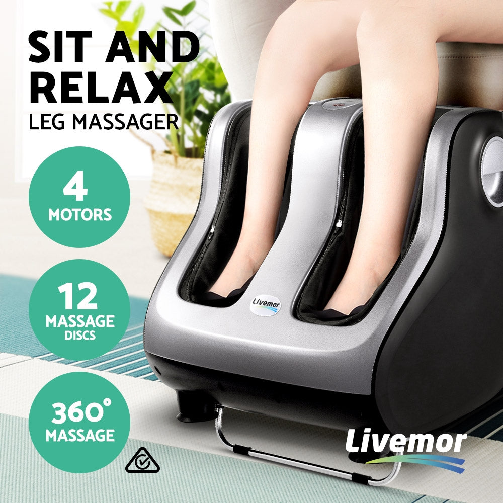 Livemor 5-In-1 Foot Massager Silver