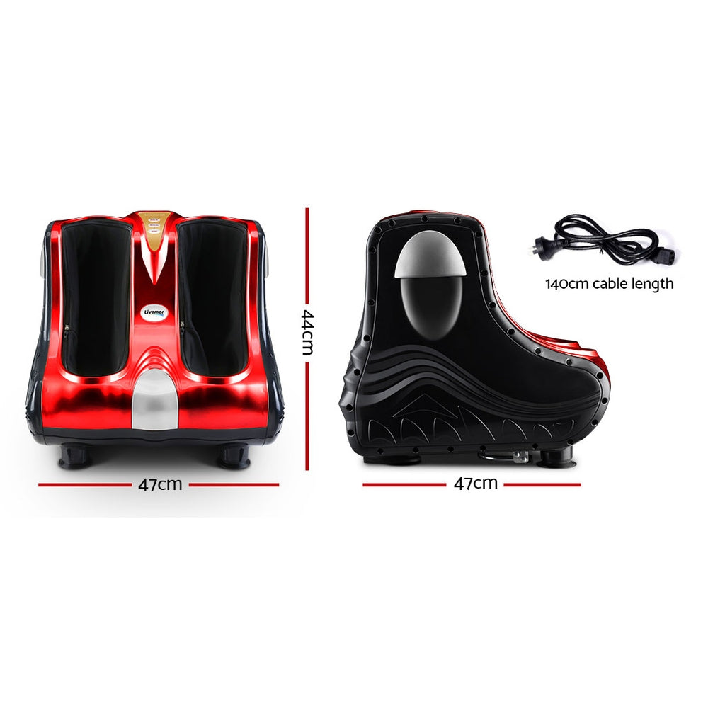 Livemor Foot And Calf Leg Massager Red