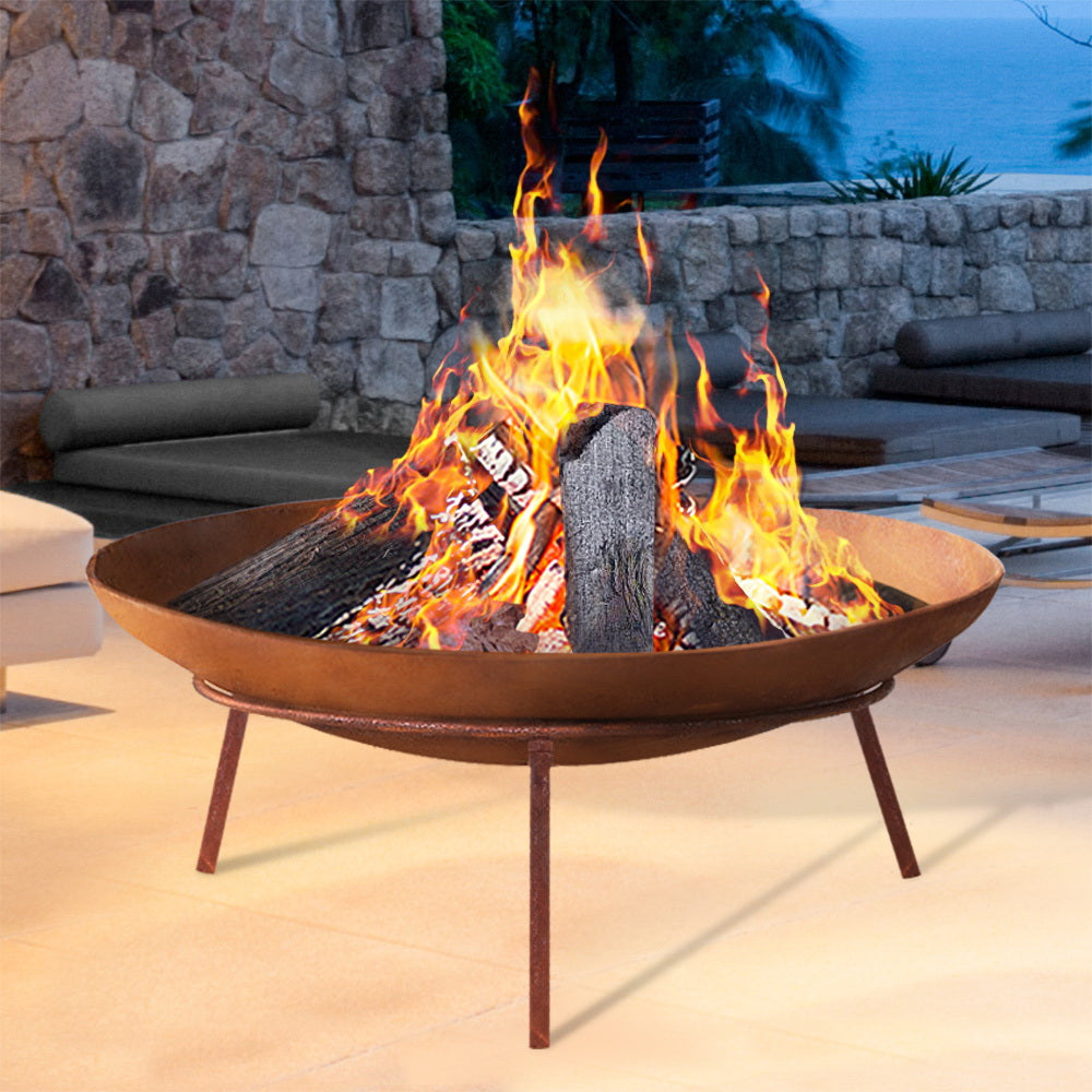 Grillz Rustic Fire Pit Iron Bowl